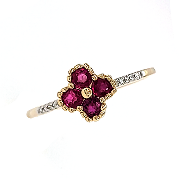 Ruby Flower Ring
